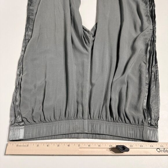 Hard Tail Forever Gray Rayon Wide Leg Pants Elastic High Waist Women Size L (A3) - Picture 9 of 12